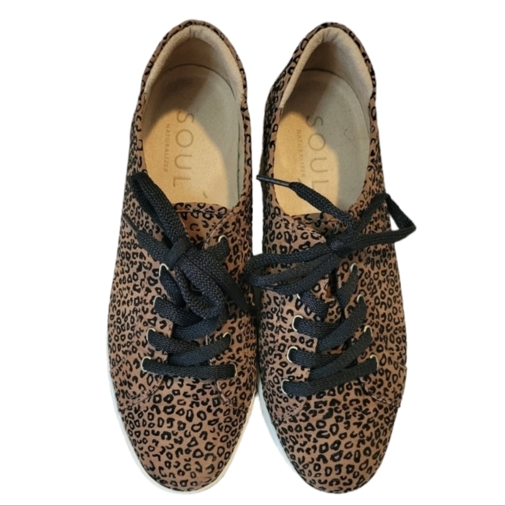 Soul Naturalizer Topaz Platform Low Top Sneakers Macy's Leopard Print Size 9